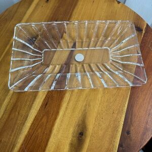 Crystal Clear Alexandria rectangle platter tray